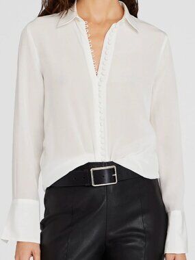 Club Monaco Helek Silk Blouse - White (O $188)